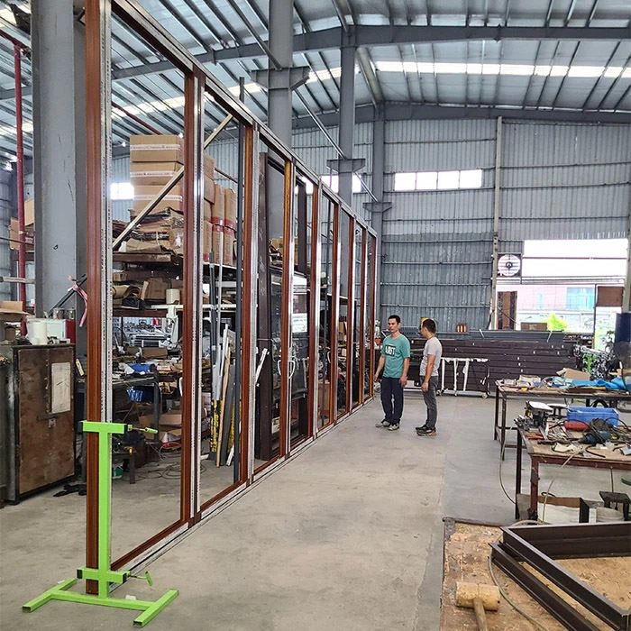 Wood Finish Aluminium Windows